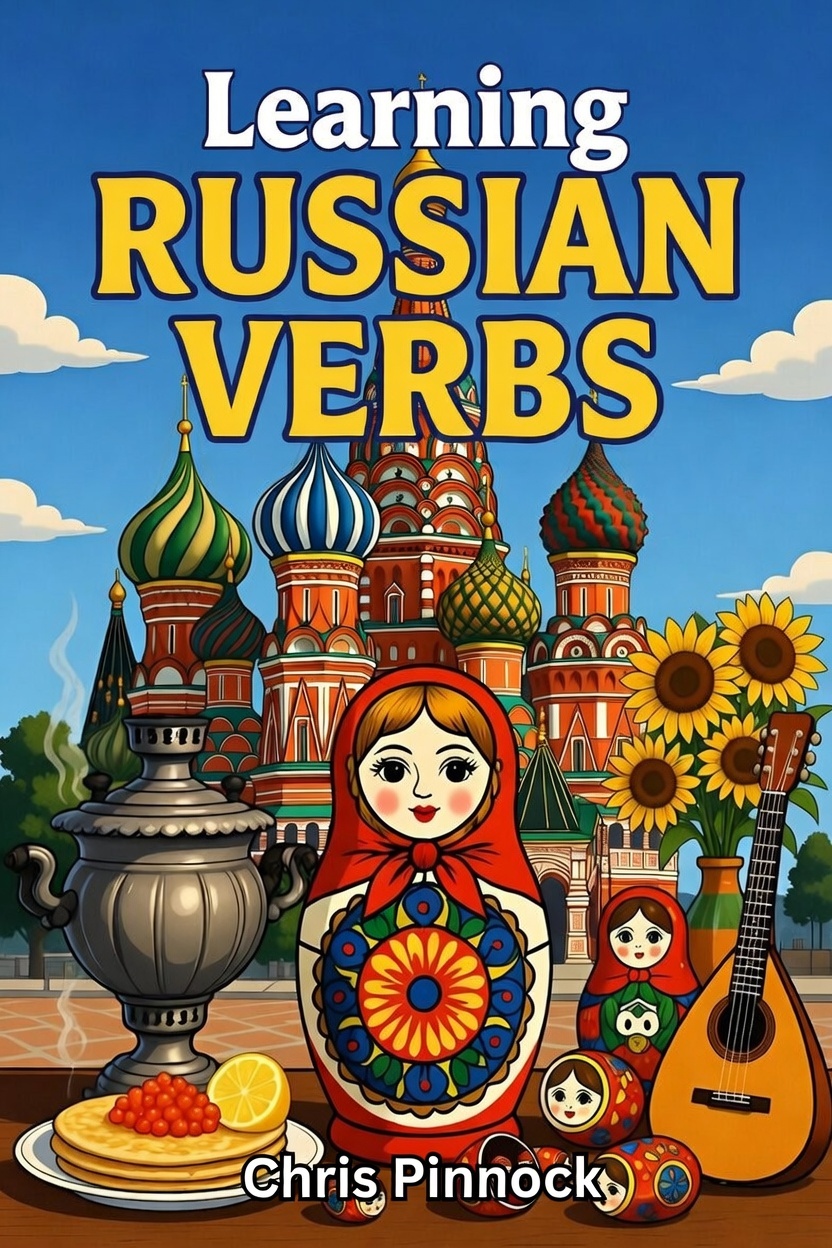 [Cover of the Learning Russian Verbs book]